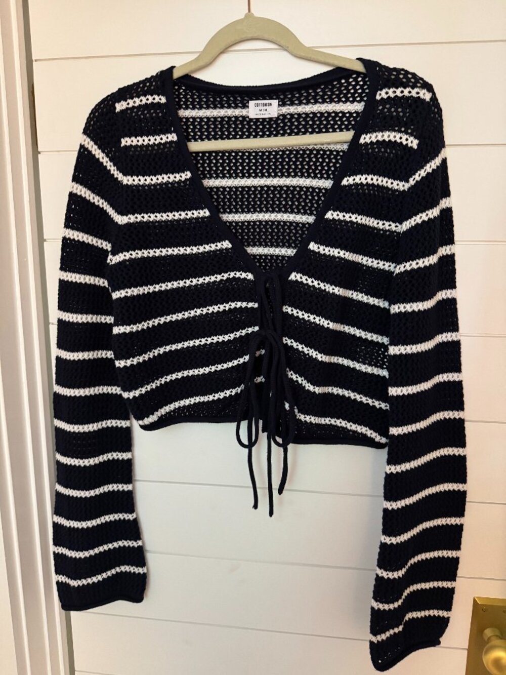 Cotton On Tie Cardigan (Navy, M)